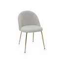 Tesla-B Dining Chair-Gold Steel/Cream/White