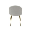Tesla-B Dining Chair-Gold Steel/Cream/White