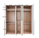 Remus - F Wardrobe WO200 - Solid Oak/White