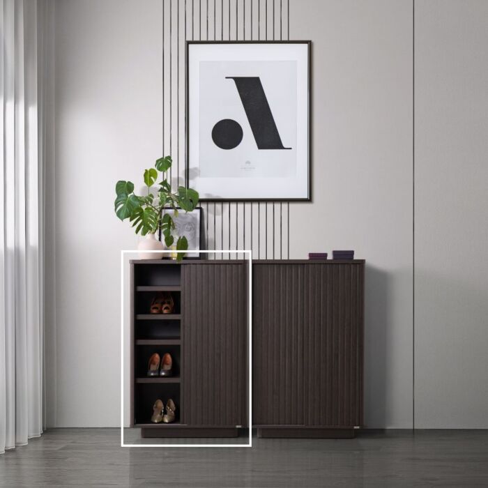 Noir Shoe Cabinet - SH80-40-120cm - Dark Grey