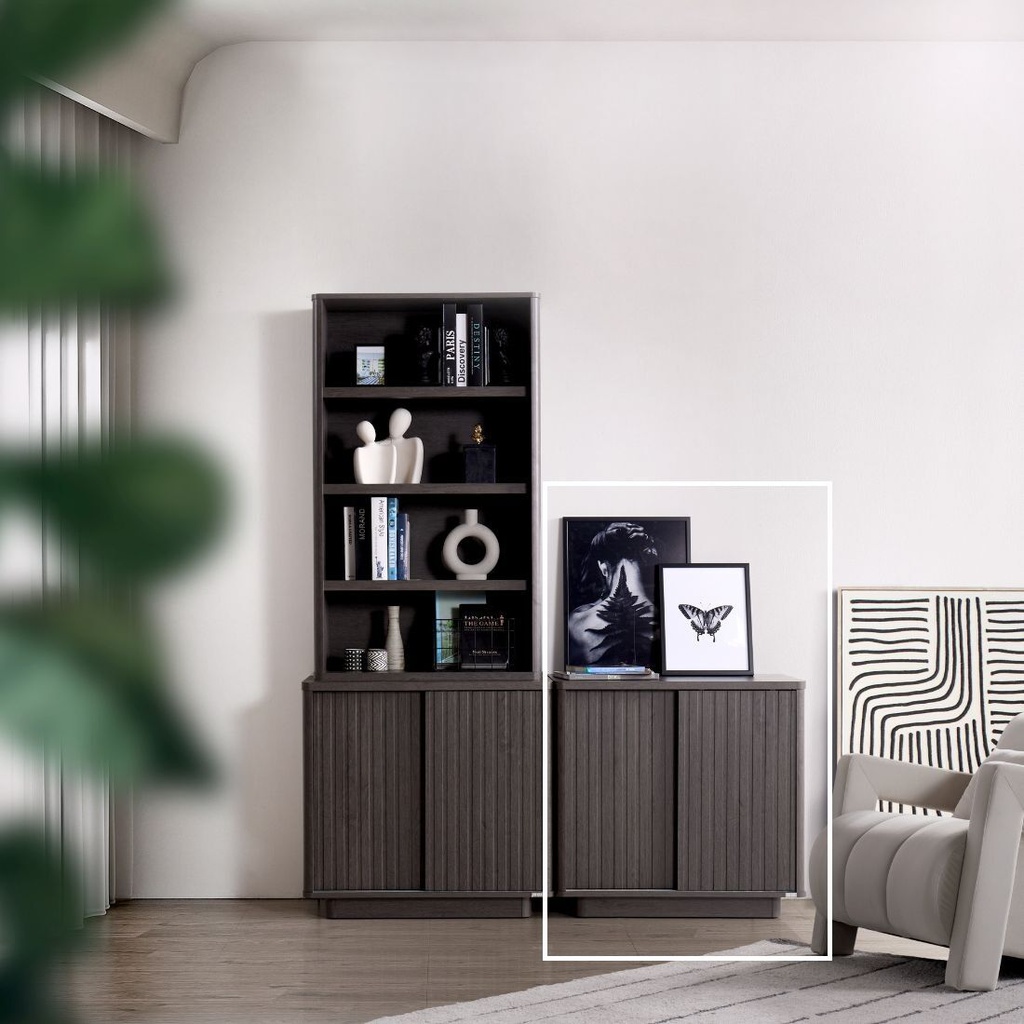 Noir Low Cabinet - C80-40-75cm - Dark Grey