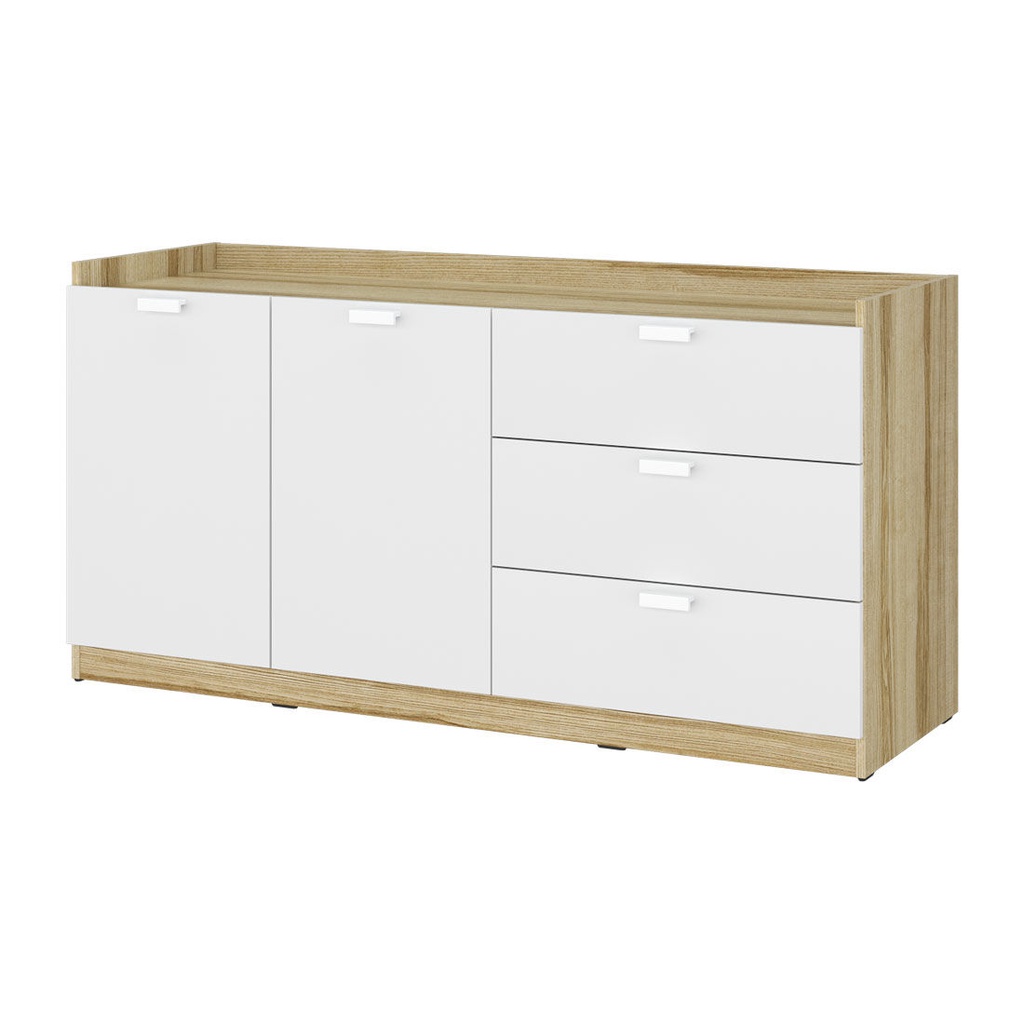 Molly Low Cabinet - C140cm - Lindberg Oak/White