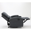 Darleen Sofa Recliner - Dark Grey Fabric/1RE