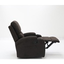 Darleen Sofa Recliner - Brown Fabric/1RE