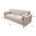 Alyssa Sofa 3 Seater-Pink Velvet