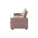 Corte Sofa Bed 2Seater - Black Leg/Pink Fabric