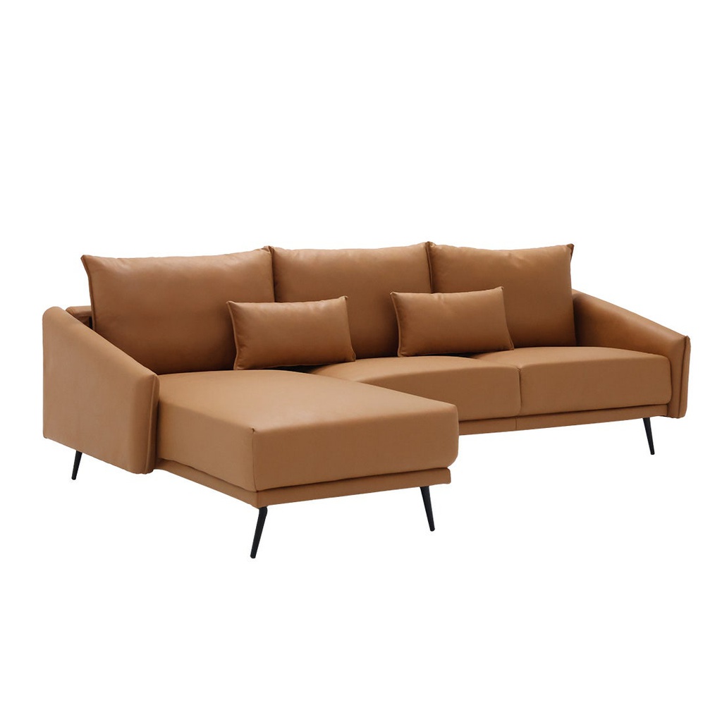 Syrup Sofa - Left Corner - Brown Leather