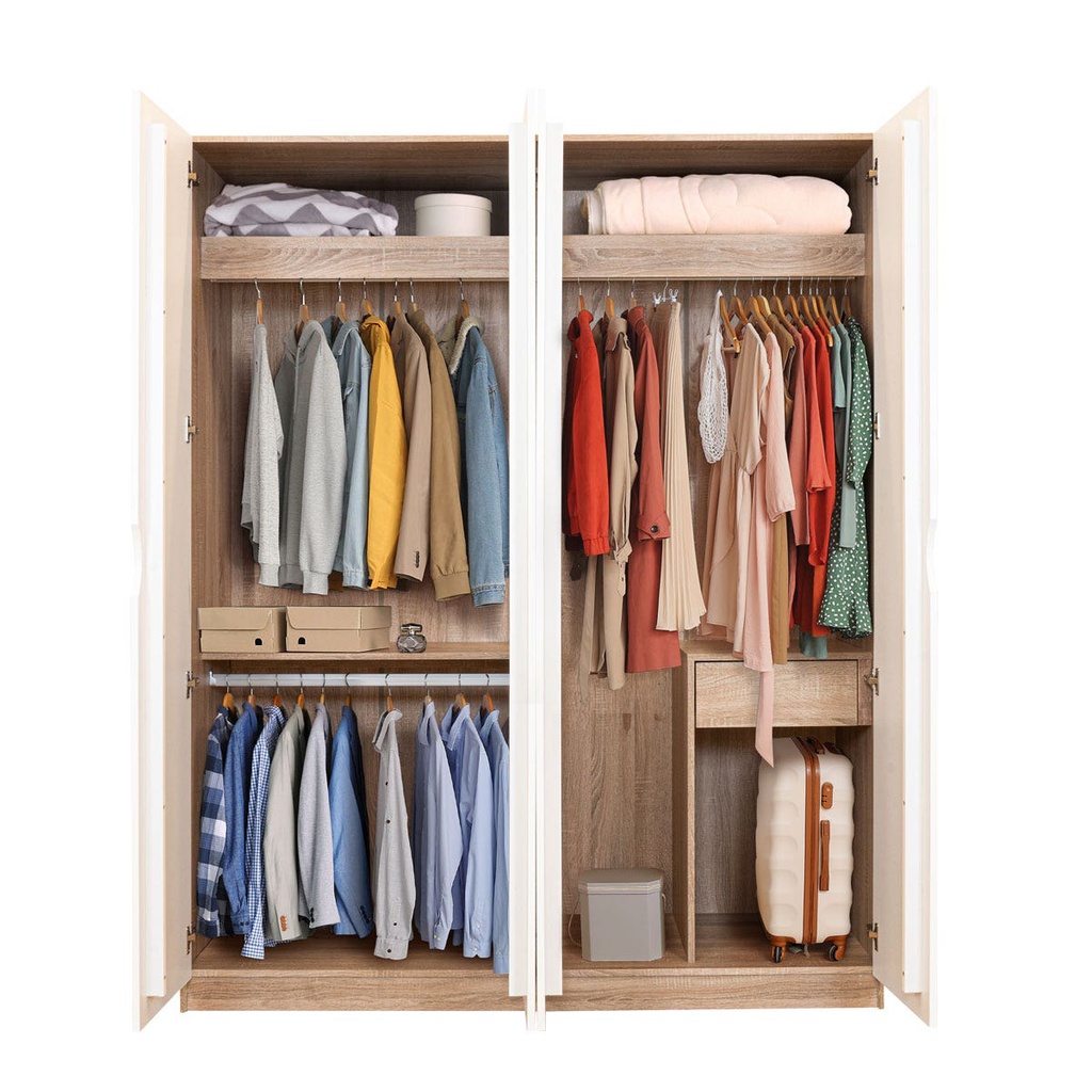 Havin Wardrobe 160cm - Solid oak