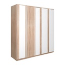 Caden-B Wardrobe 200cm - Solid Oak/white