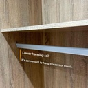 Caden-B Wardrobe 200cm - Solid Oak/white