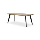 Lucena Dining Table 180cm - Natural Wood/Black