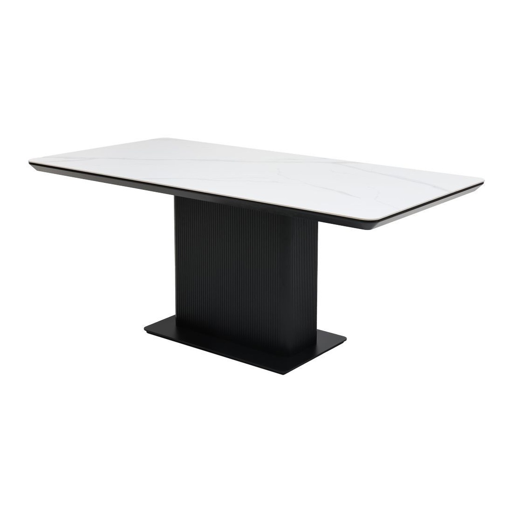 Canbelia Dining Table A180/Black/White Stone Ceramic