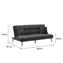 Cirino Sofa Bed - Dark Grey Velvet