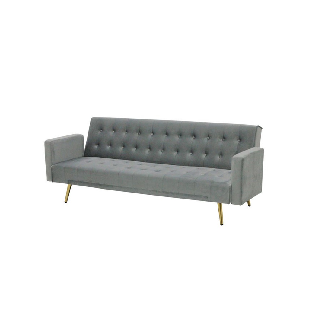 Miile Sofa Bed -Gold Steel/ Gray Velvet