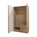 Looms Kyoto Wardrobe -WO120/Solid Oak/White