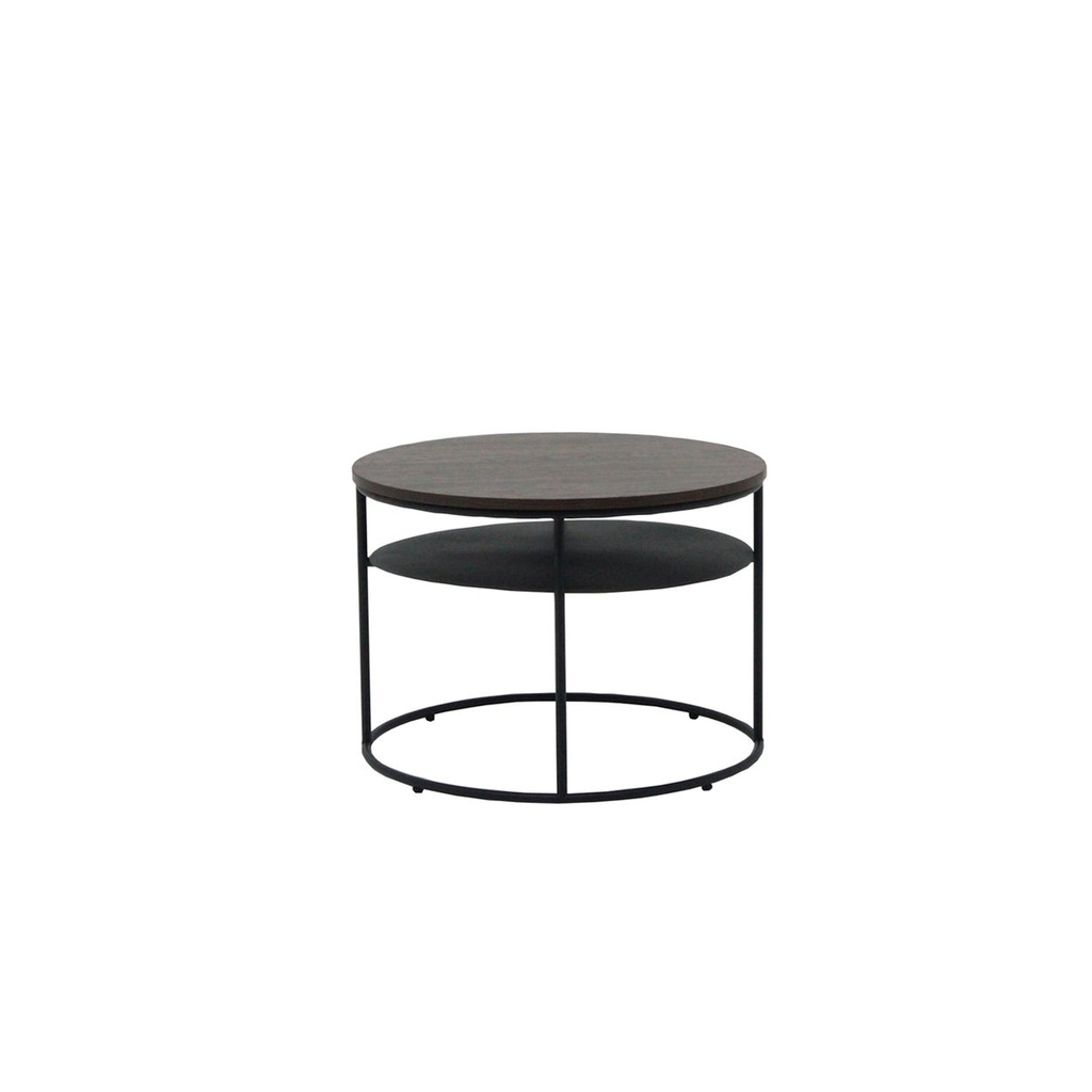 Sanwa Coffee Table - C60/Black Steel - Brown