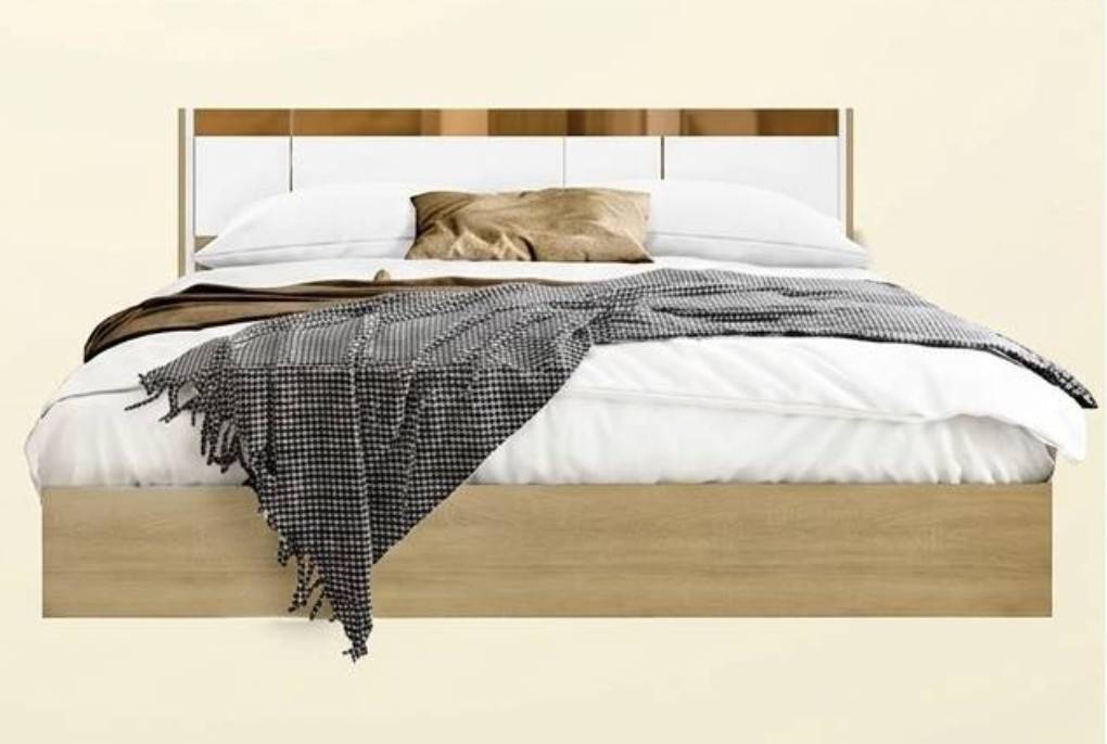 Adison #2/Bed 6ft- Solid Oak/White