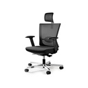 Merryfair Forte High Back Office Chair - Black - Polished Aluminum Base - 969YMA69NP
