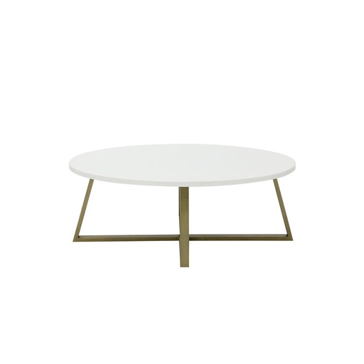 [19210419] Jayler Coffee Table -Gold Steel Leg/Top Synthetic Stone