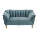 Rosee Sofa 2Seater-Wood Plastic Leg/Light Blue Fabric