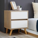 Looms Cathal-A Night Table NT40-Solid Oak/White