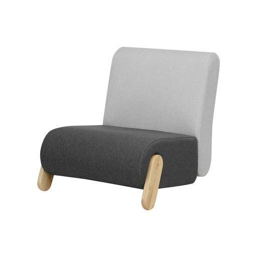 [19240890] KC-Play Stu Armchair - Light Gray/Dark Gray
