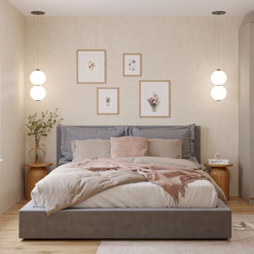 [19240955] Snooze Bed 6ft-Light Grey Fabric