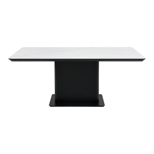 [19235029] Canbelia Dining Table A180/Black/White Stone Ceramic