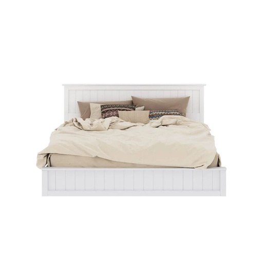 [19209914] Moneta-F Bed 5ft - White