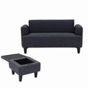 Gibbon Sofa 2Seater+Stool - Fabric Grey