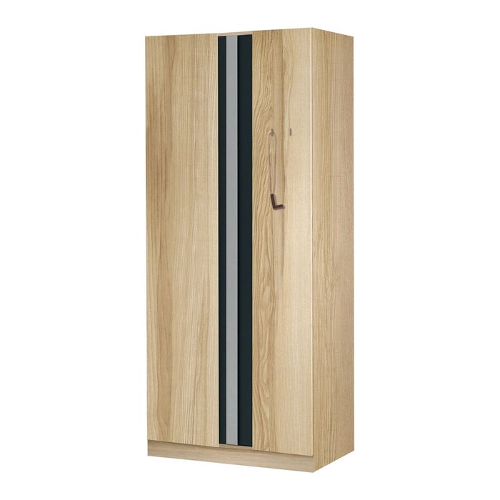 Lepino Wardrobe WB090/D05LR - Lindberg Oak/Black Grey