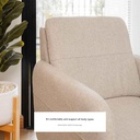 Amiga Arm Chair - Birch Natural Wood - Light Gray