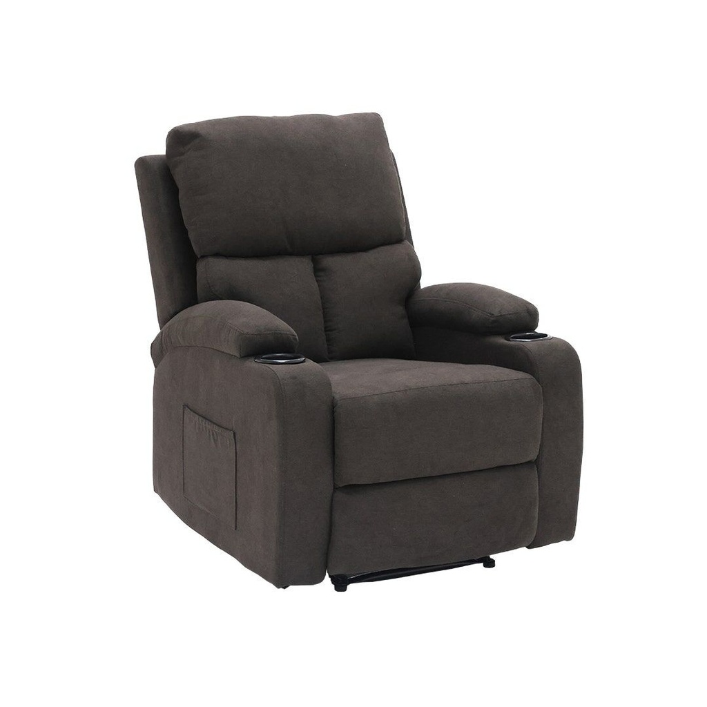 Darleen Sofa Recliner - Brown Fabric/1RE