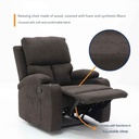 Darleen Sofa Recliner - Brown Fabric/1RE