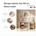 Aleece Low Cabinet C150-Canyon Oak/White
