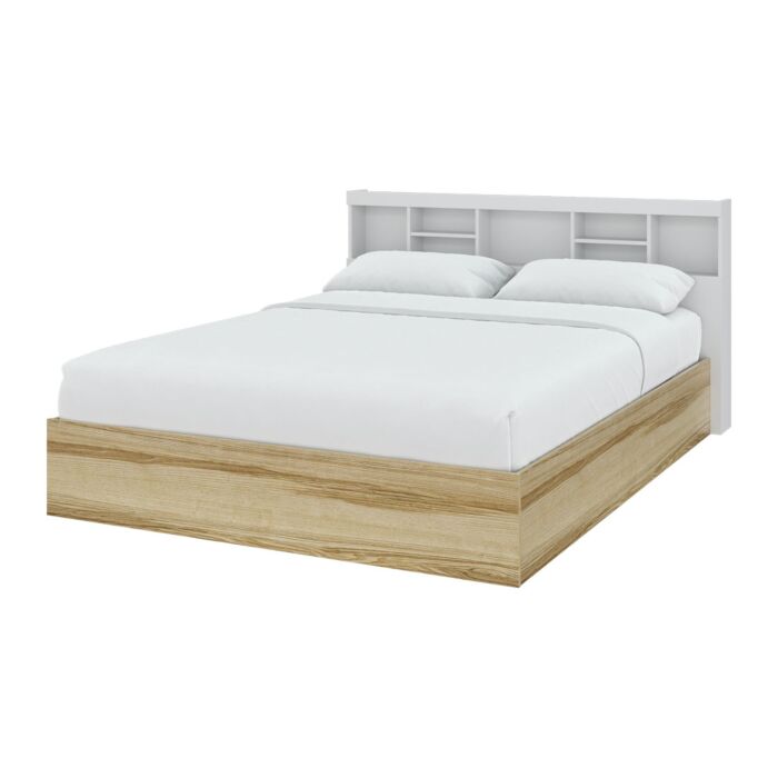 Molly Queen Bed - BW5/H - Lindberg Oak/White