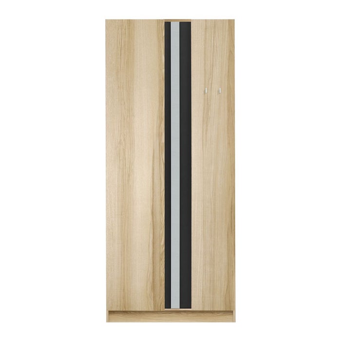 Lepino Wardrobe WB090/D05LR - Lindberg Oak/Black Grey