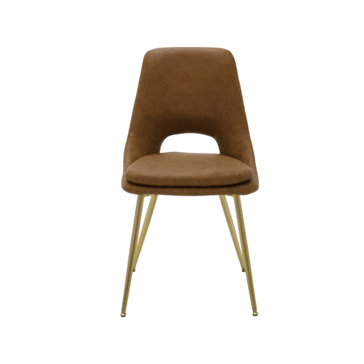 [19224663] Sinnara Chair - SY-53007 - Gold Steel - SL Brown