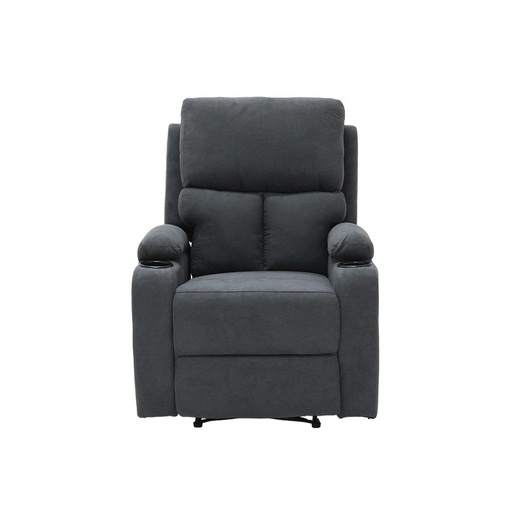 [19229721] Darleen Sofa Recliner - Dark Grey Fabric/1RE