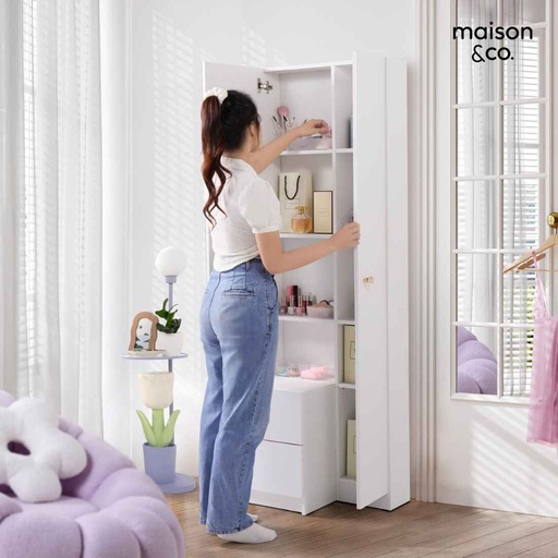 [19243096] Mira Dressing Table DT60-Stand/Snow White